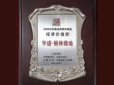 2008年合肥最值得期待樓盤投資價值獎（華盛·格林雅地）