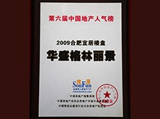 2009年合肥宜居樓盤華盛格林麗景（搜房網）